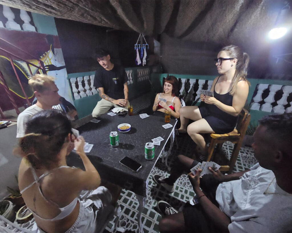 Playing cards and black stories